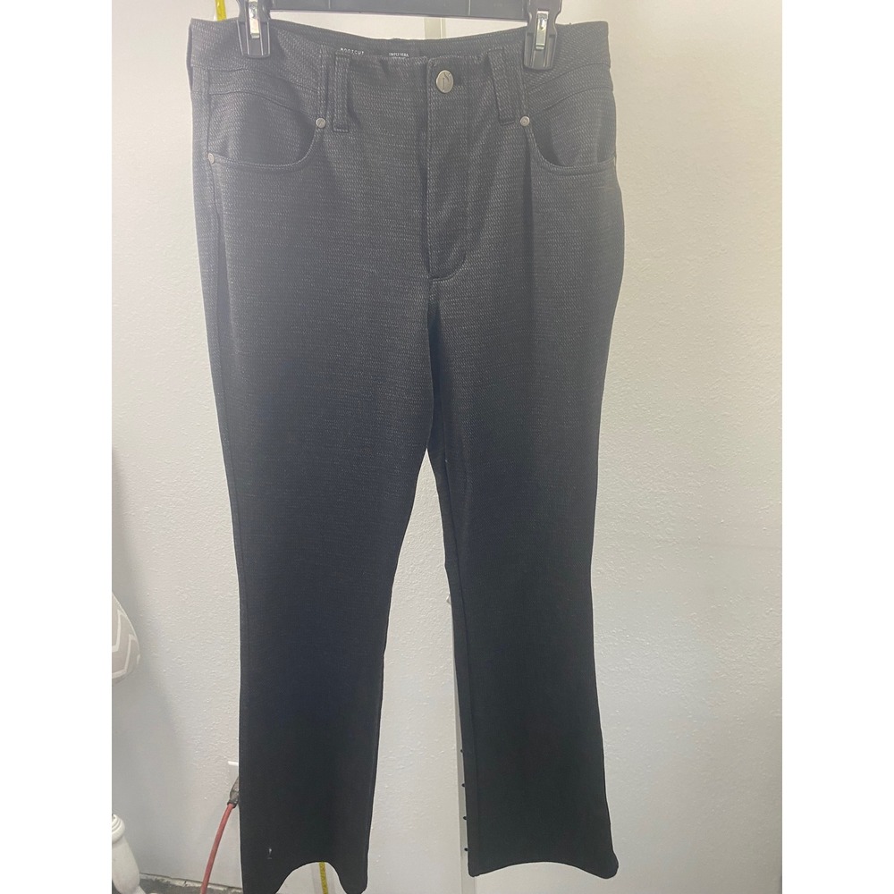 Simply‎ Vera Vera Wang Womens Black Textured Knit Bootcut Pants Size Large L